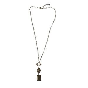 Chico's Gold Geometric Pendant Necklace